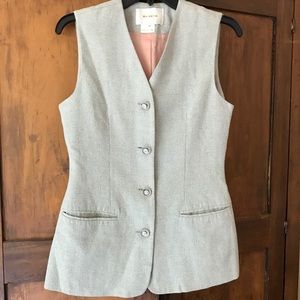 Moiselle Grey Viscose Button Vest Italian Sz 40